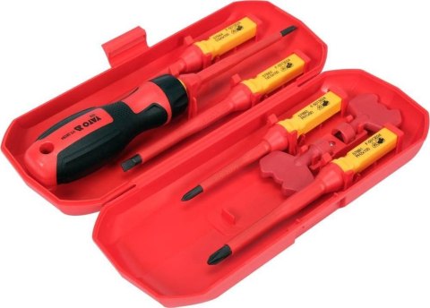 PRO Zestaw wkrętaków izolowanych VDE CRV 8w1 BOX PRO WZ125