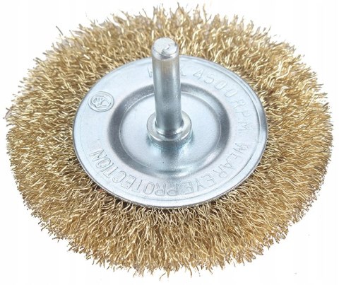 Szczotka Tarczowa drut falisty uchwyt 6mm rozm. 75mm PRO-WA317