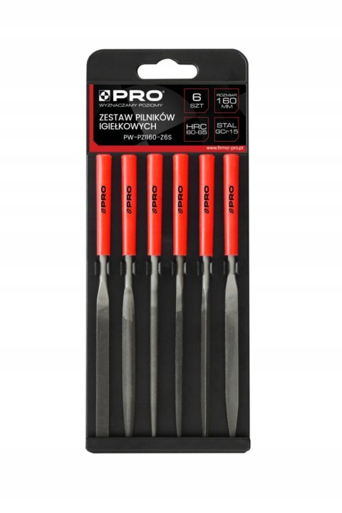 Zestaw pilników igiełkowych 160mm 6szt. PRO PW107