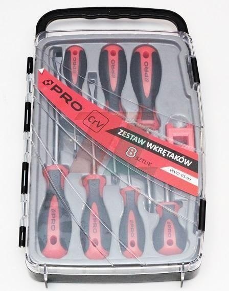 Zestaw wkrętaków PRO 8 elementów PRO WZ101