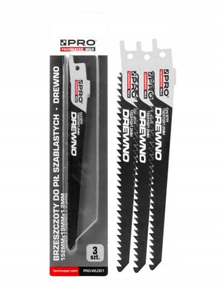 BRZESZCZOT DO PIŁ SZABLASTYCH DREWNO PRO 152MMx19MMx1.2MMx6T CRV 3 szt.