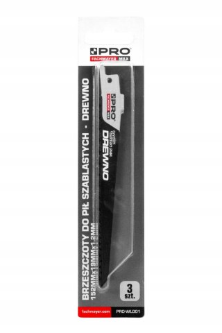 BRZESZCZOT DO PIŁ SZABLASTYCH DREWNO PRO 152MMx19MMx1.2MMx6T CRV 3 szt.