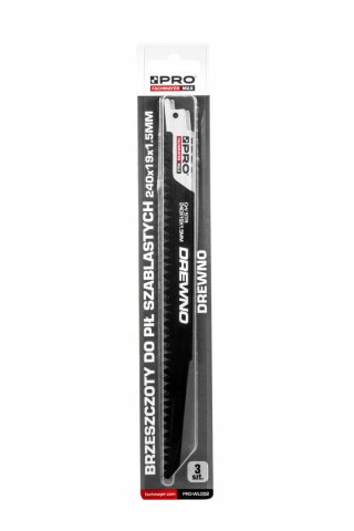 BRZESZCZOT DO PIŁ SZABLASTYCH DREWNO PRO 240MMx19MMx1.5MMx5T CRV 3 szt.