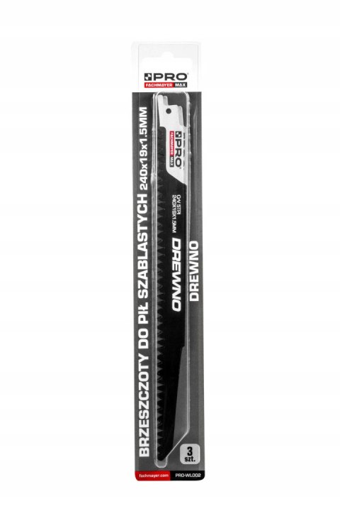 BRZESZCZOT DO PIŁ SZABLASTYCH DREWNO PRO 240MMx19MMx1.5MMx5T CRV 3 szt.