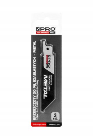 BRZESZCZOT DO PIŁY SZABLASTEJ BIM DO METALU 100x19x0,9MM 3SZT
