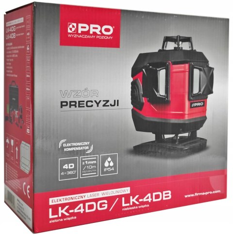 Laser krzyżowy Pro LK-4DB 60 m
