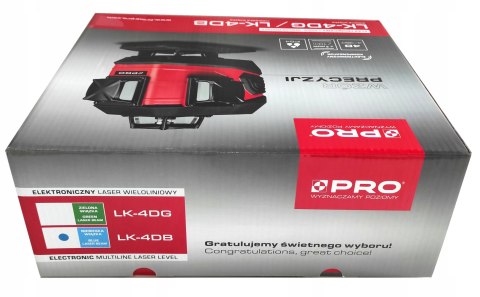 Laser krzyżowy Pro LK-4DB 60 m