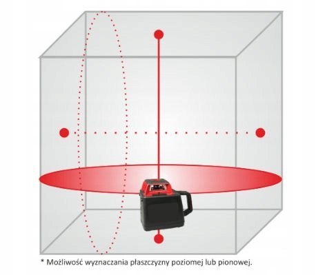 Laser rotacyjny z czerwoną wiązką LR-500XY PRO