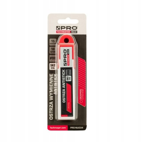 Ostrza wymienne SK2 czerwone antistick 18 mm 0,5 mm 10 szt. PRO
