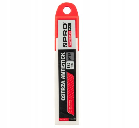 Ostrza wymienne SK2 czerwone antistick 18 mm 0,5 mm 10 szt. PRO