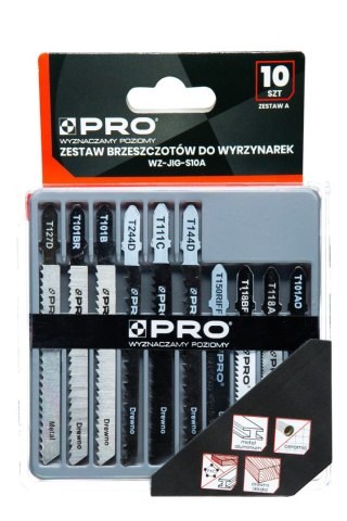PRO Brzeszczoty do drewna, sklejki, blach, aluminium, glazury, żeliwa 10szt