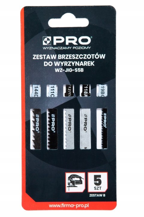 PRO Brzeszczoty do wyrzynarek T do drewna, sklejki, blach, aluminium 5szt