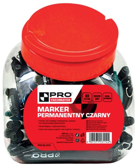 PRO CZARNY MINI MARKER PERMANENTNY BUDOWLANY