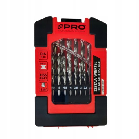PRO ZESTAW WIERTEŁ DO METALU HSS 4241 ZW020