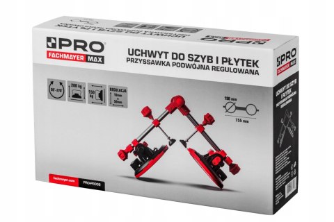 Uchwyt do Szyb Płytek Przyssawka Próżniowa Podwójna Regulowana 200kg